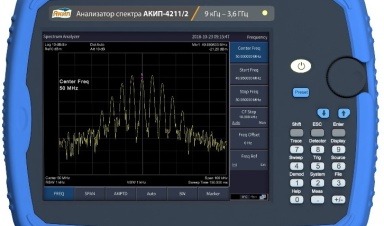 Компания АКИП представила портативный анализатор спектра с диапазонами частот от 9 кГц до 3.6 ГГц