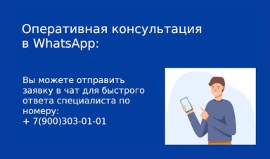 Оперативная консультация специалиста в WhatsApp