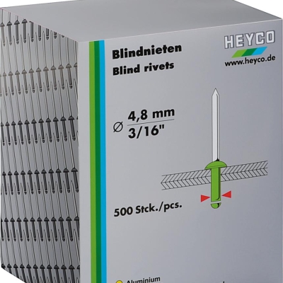 1262-48-2 Набор вытяжных заклёпок, ? 4.8 мм, 500 шт