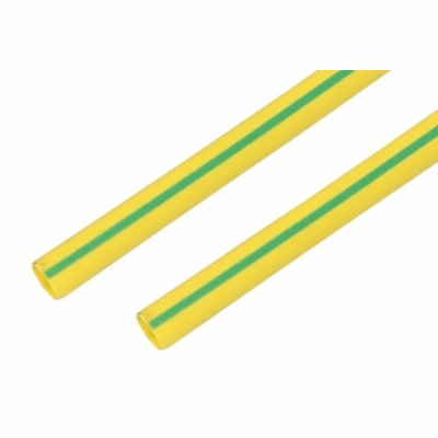23-0007 Трубка термоусаживаемая ТУТ нг 30,0/15,0мм, желто-зеленая, упаковка 10 шт. по 1м REXANT(кр.