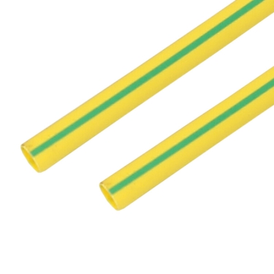 25-0007 Трубка термоусаживаемая ТУТ нг 50,0/25,0мм, желто-зеленая, упаковка 10 шт. по 1м REXANT(кр.