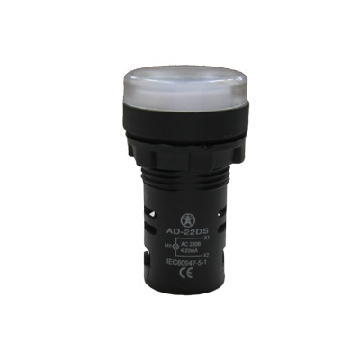 AD-22DS, белая, светодиодная матрица d=22мм, 220В AC/DC, IP65 (ЭТ)