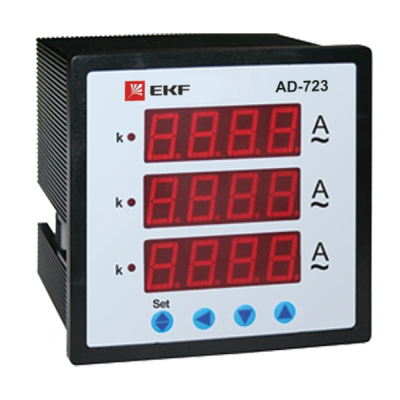 Амперметр цифровой AD-723 3ф на панель 72х72 ad-723