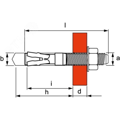 Анкер клиновой М8х65 усилен. CM480865