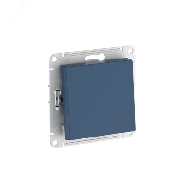 ATLASDESIGN 1-клавишный ПЕРЕКЛЮЧАТЕЛЬ, сх.6, 10АХ, быстрозажимные клеммы, АКВАМАРИН ATN001161S