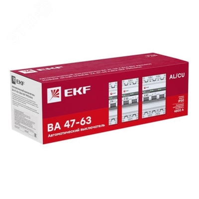 Автоматический выключатель 1P 6А (D) 4,5kA ВА 47-63 PROxima mcb4763-1-06D-pro