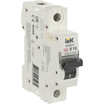 Автоматический выключатель ARMAT M10N 1P B 16А AR-M10N-1-B016