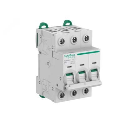 Автоматический выключатель (АВ) C 63A 3P 10kA 400В Systeme9 S9F32363