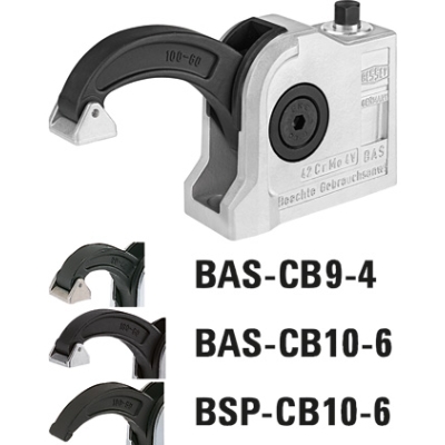 BAS-CB9-4 Зажим компактный, 16 кН, закрытое крепёжное отверстие для M10/M12, прижимной рычаг с поворотным прижимным башмачком
