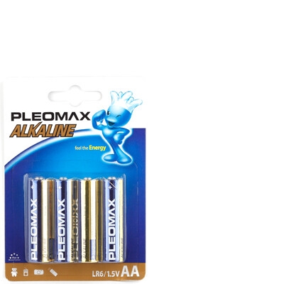 Батарейки Pleomax LR6-4BL Alkaline (40/400/19200) (кр. 4шт)