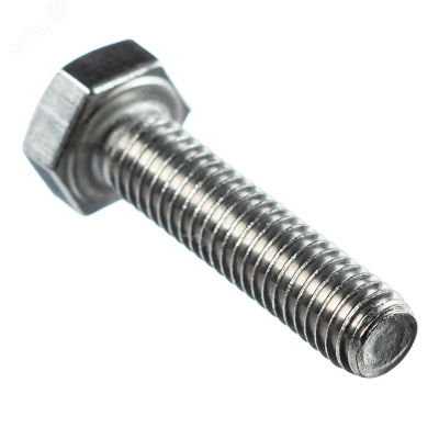 Болт DIN 933 М10х40 полная резьба шестигранная голова класс прочности 5.8 покрытие цинк DIN933-М10x40