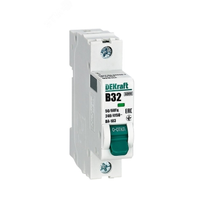 Dekraft Автоматический выключатель 1Р 32А х-ка B ВА-103 6кА