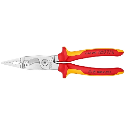 Диэлектрические электромонтажные клещи KN-1386200SB