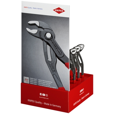 Дисплей укомплектованный, 10 пр., COBRA клещи переставные KN-8701180