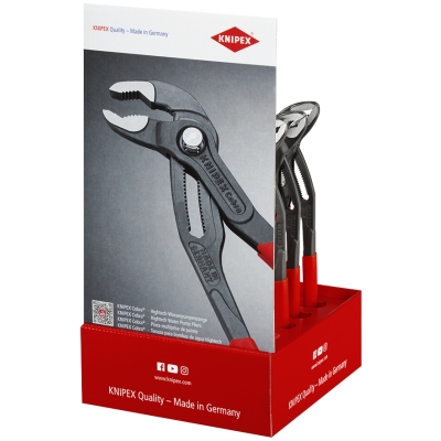 Дисплей укомплектованный, 10 пр., COBRA клещи переставные KN-8701250 (5 шт), KN-8701300 (5 шт)