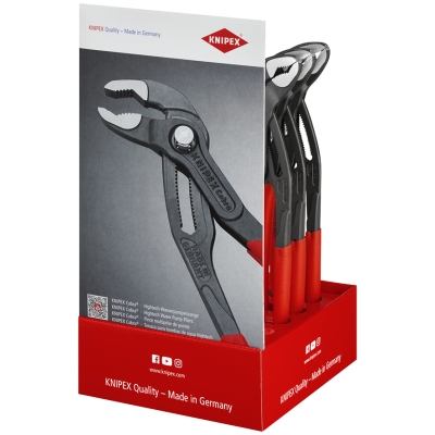 Дисплей укомплектованный, 10 пр., COBRA клещи переставные KN-8701300
