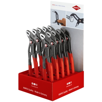 Дисплей укомплектованный, 10 пр., COBRA QuickSet клещи переставные KN-8721250