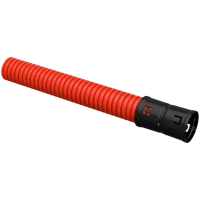 ELASTA Труба гофр. двустенная ПНД d=40мм красная (25м) EA-TG22-2-2-2-040-025-K04