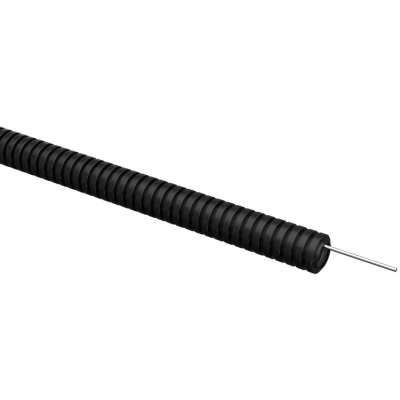 ELASTA Труба гофр. ПВХ d=16мм с зондом черная (100м) ET-TG21-121-016-100-K02