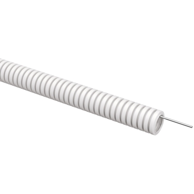 ELASTA Труба гофр. ПВХ d=20мм с зондом белая (100м) ET-TG21-121-020-100-K01