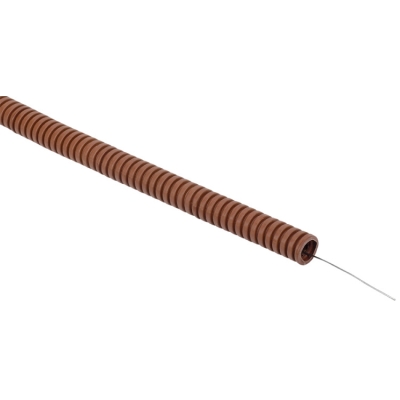 ELASTA Труба гофр. ПВХ d=20мм с зондом дуб (25м) ET-TG21-121-020-025-K24