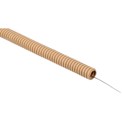 ELASTA Труба гофр. ПВХ d=20мм с зондом сосна (25м) ET-TG21-121-020-025-K34