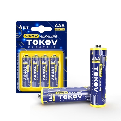 Элемент питания алкалиновый AAA/LR03 (блист.4шт) TKE-ALS-LR3/B4
