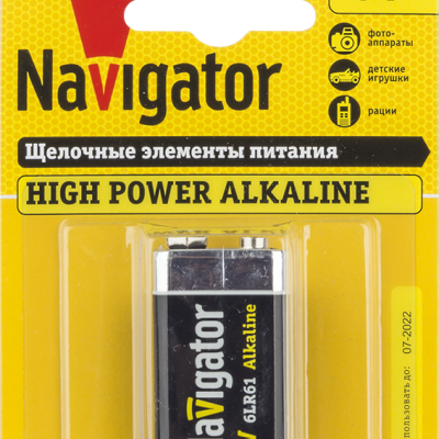 Элемент питания алкалиновый "крона" 6LR61 94 756 NBT-NE-6LR61-BP1 (блист.1шт) 94756