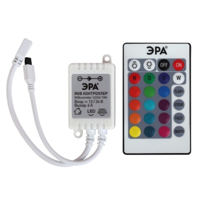 ЭРА Контроллер для свет. ленты RGBcontroller-12/24V-72W/144W (50/1800)(кр.1шт)