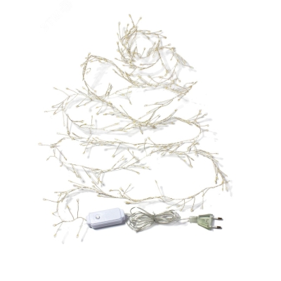 Гирлянда светодиодная "Мишура" 3м 300LED тепл. бел. 220В КОСМОС KOC_GIR-V109