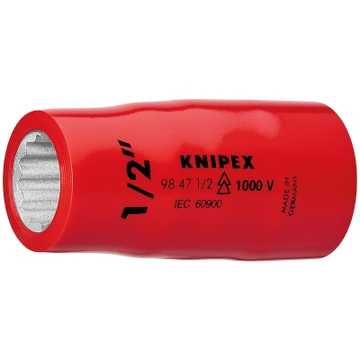 Головка торцевая VDE 1/2" 12-гранная, 1", диэлектрическая