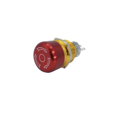 GQ22-L-11TSB, красный, металл, 1C1NO1NC, гриб с фиксацией, d22мм, IP65 (ЭТ)