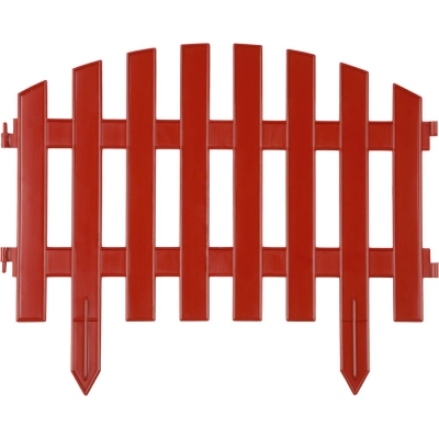 GRINDA Ар Деко, 28 х 300 см, терракот, 7 секций, декоративный забор (422203-T)