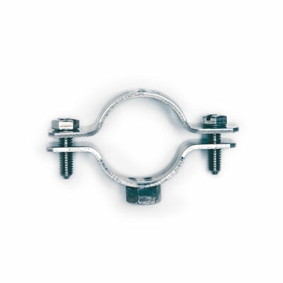 Хомут стальной 3/4" (25-30 мм) с приварной гайкой М8, оцинкованный 6040-P34