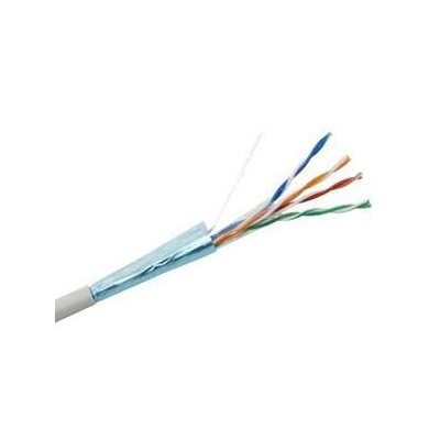 Кабель витая пара F/UTP кат.5E 4х2х24AWG solid CCA PVC сер. (м) 01-1001