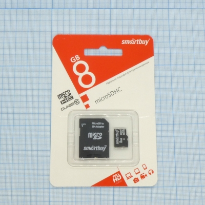 Карта памяти MicroSDHC 8GB 10 класс