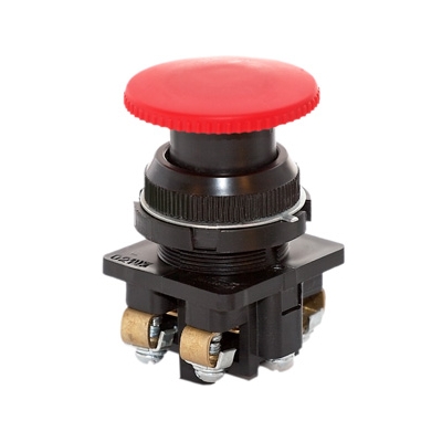КЕ-021/2, красный, 1з+1р, гриб без фиксации, IP40, 10А, 660В (ЭТ)