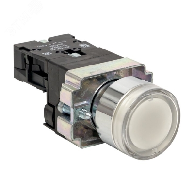 Кнопка BA21 с подсветкой 230В белая NO PROxima xb2-bw21-230