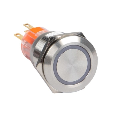 Кнопка S-Pro67 19 мм с фикс. с синей подсв. 230В PROxima s-pro67-241