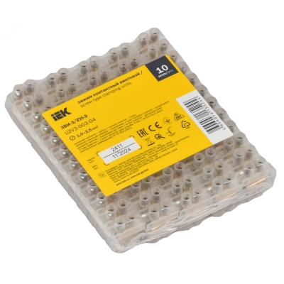 Колодка клеммная ЗВИ-3 1-2.5кв.мм 12 пар IEK UZV3-003-04