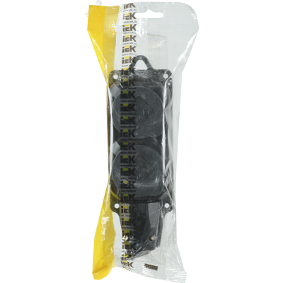 Колодка удлинителя 2-м 16А IP44 Омега РБ32-1-0м с защ. крышкой каучук PKR62-016-2-K02