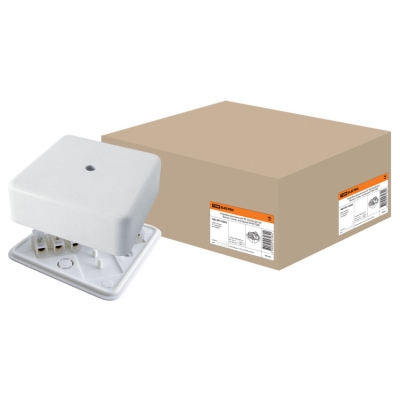 Коробка распаячная КР 50х50х20 ОП с клем. колодкой белая IP40 TDM (кр.192шт) [SQ1401-0202]
