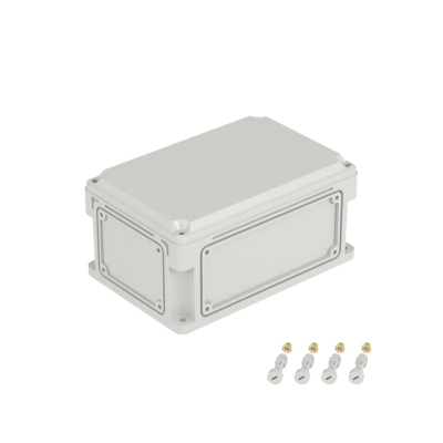Корпус 300х200х146мм IP67 с непрозр. крышкой 21мм с фланцами пластик. 532210