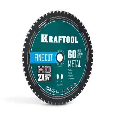 KRAFTOOL Metal Cut 305 х 25.4 мм, 60Т, диск пильный по металлу и стали (36954-305-25.4-60)