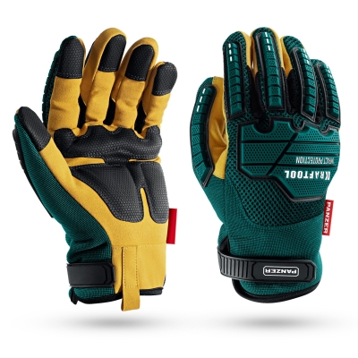 KRAFTOOL PANZER р.XL (10), профессиональные комбинированные перчатки, виброзащита, увеличенные противоударные накладки (11298-XL)