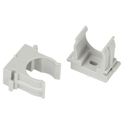 Крепеж клипса для труб CLIP-20-G-MP прямой монтаж d 20мм серый 100шт Б0062104