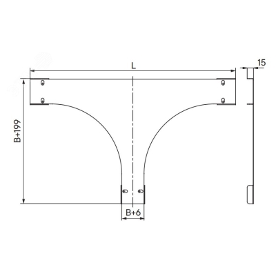 Крышка на ответвитель DPT Т-образный горизонтальный осн.200 в комплекте с метизами и пластинами PTCE 38044K