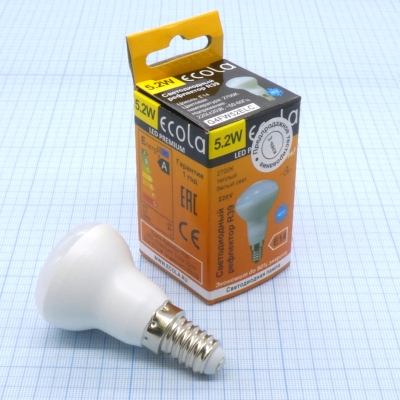 Лампа LED Ecola 5.2W тёпл (215)