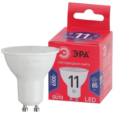 Лампа светодиодная RED LINE LED MR16-11W-865-GU10 R 11Вт MR16 софит 6500К холод. бел. GU10 Б0045346