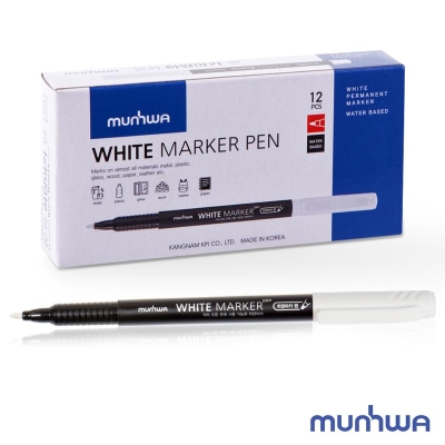 Маркер перманентный пулевидный 1.0мм бел. Б0048238